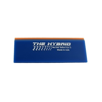 Hybrid Squeegee Blade, double molded, orange side durometer 85, blue side durometer 95, 12,5 cm long