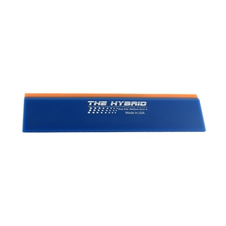 Fusion The Hybrid Squeegee Blade, double molded, orange side durometer 85, blue side durometer 95, 20 cm long