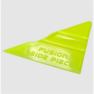 Fusion Yellow Side Piece squeegee with a pointed edge design in yellow colour, 10 cm