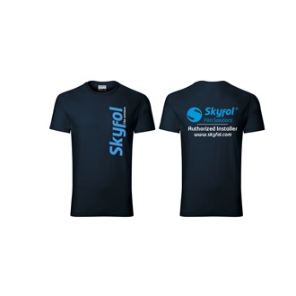 SkyFol Installer 2025 póló, sötétkék, XL méret
